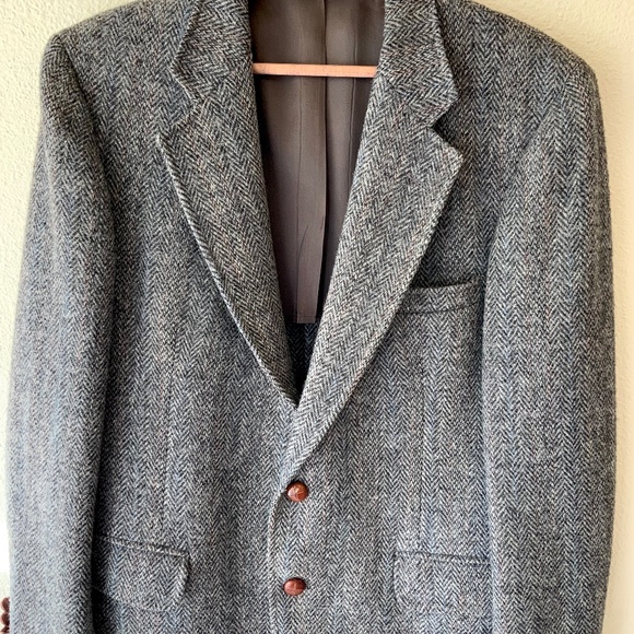 VINTAGE! Harris Tweed Blazer 100% Scottish Wool Size 42 - Picture 1 of 10